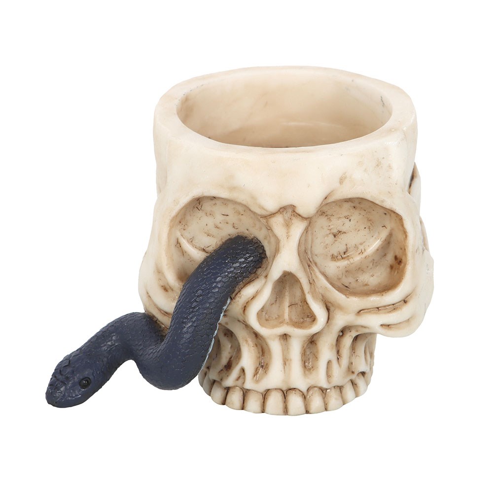 Skull Tealight Holder with Snake1