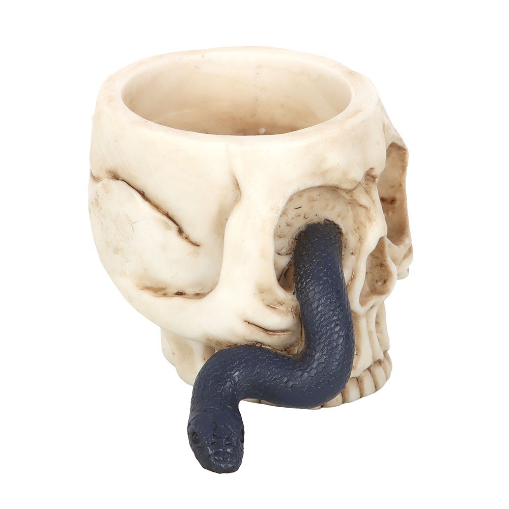 Skull Tealight Holder with Snake2
