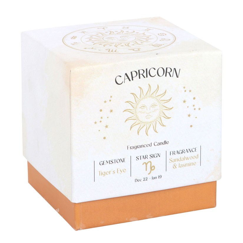 Capricorn Sandalwood & Jasmine Gemstone Zodiac Candle3