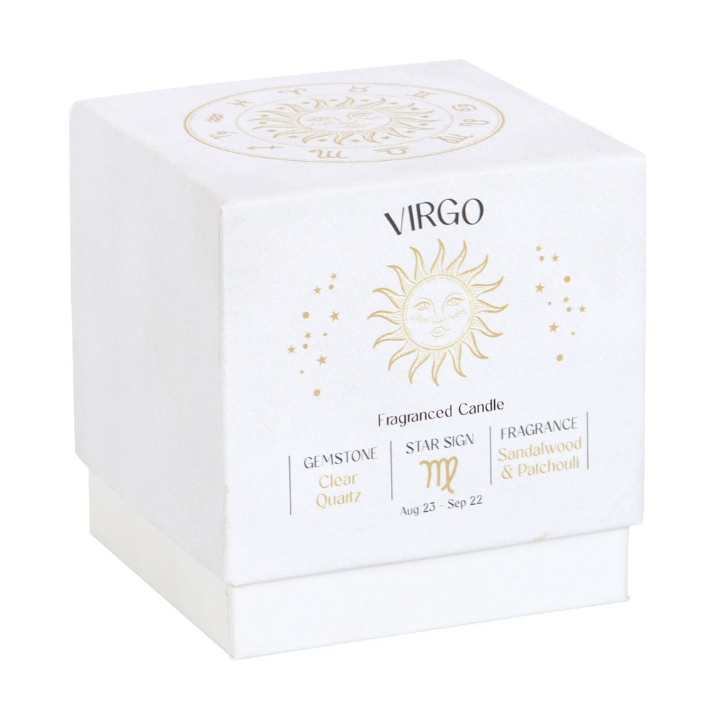Virgo Sandalwood & Patchouli Gemstone Zodiac Candle2