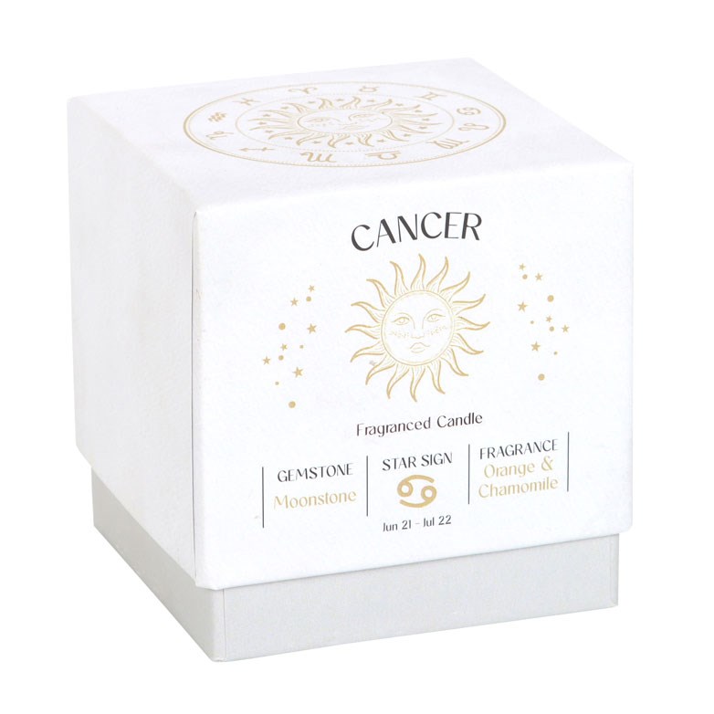Cancer Orange & Chamomile Gemstone Zodiac Candle3