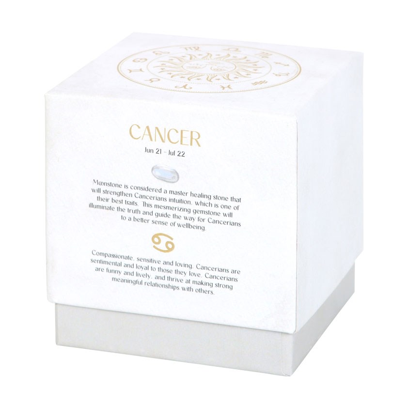 Cancer Orange & Chamomile Gemstone Zodiac Candle4