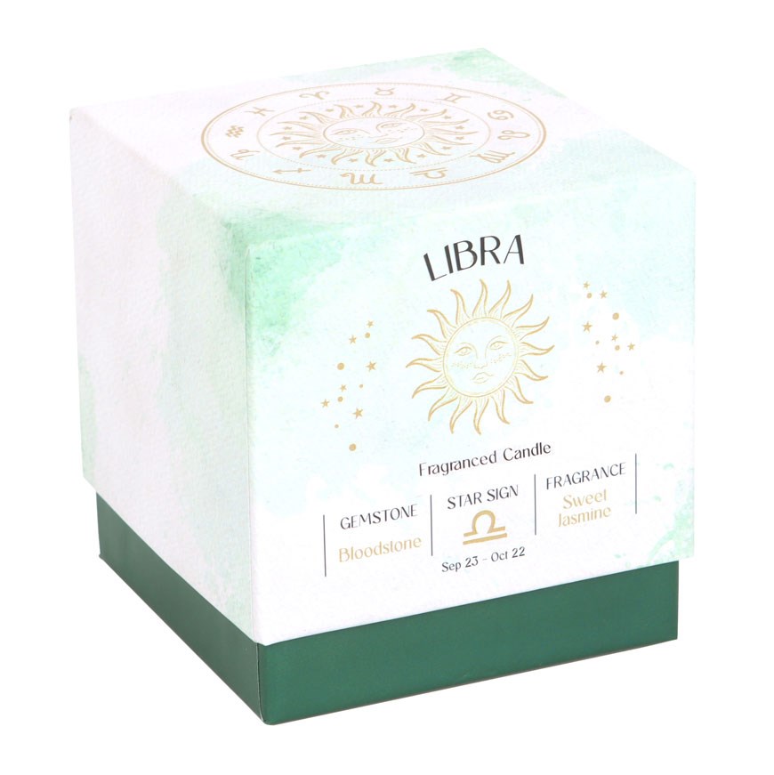 Libra Sweet Jasmine Gemstone Zodiac Candle3