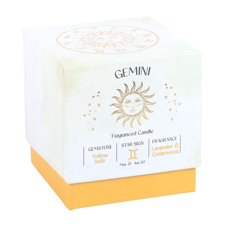Gemini Lavender & Cedarwood Gemstone Zodiac Candle3