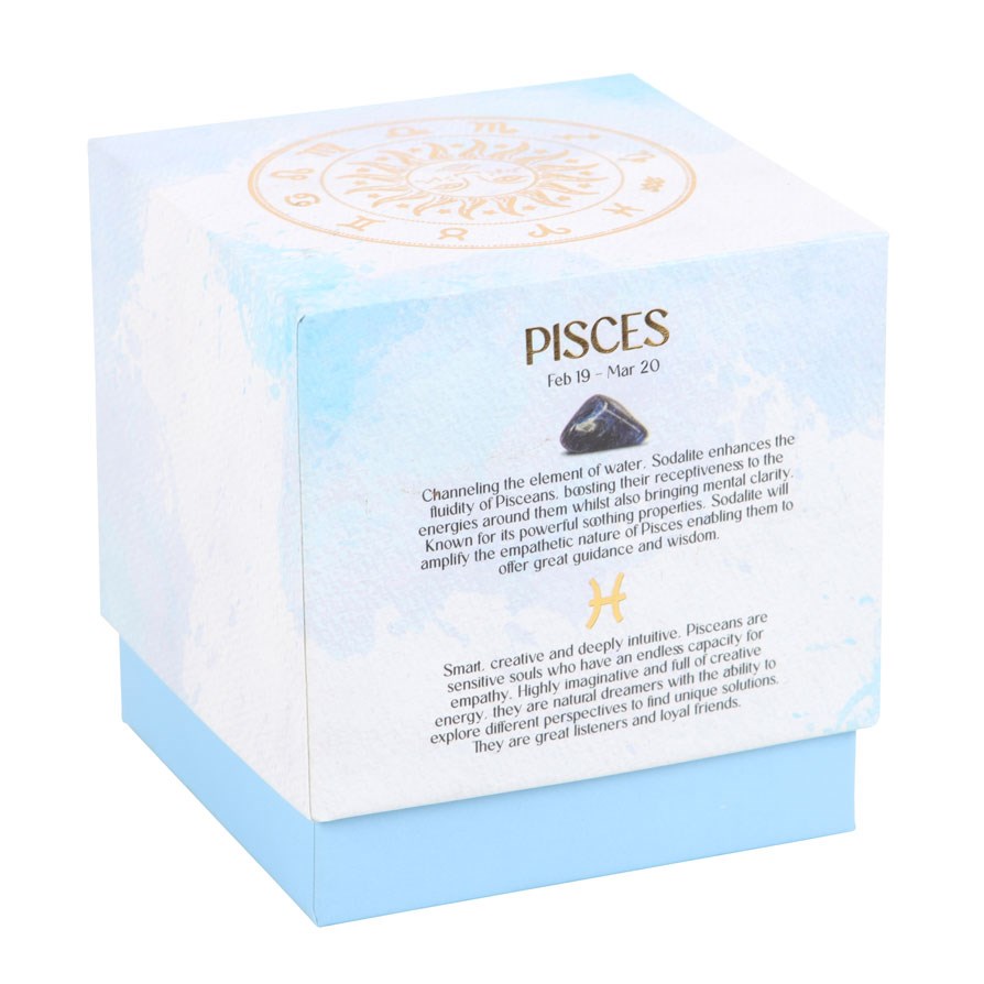 Pisces Gardenia Gemstone Zodiac Candle4