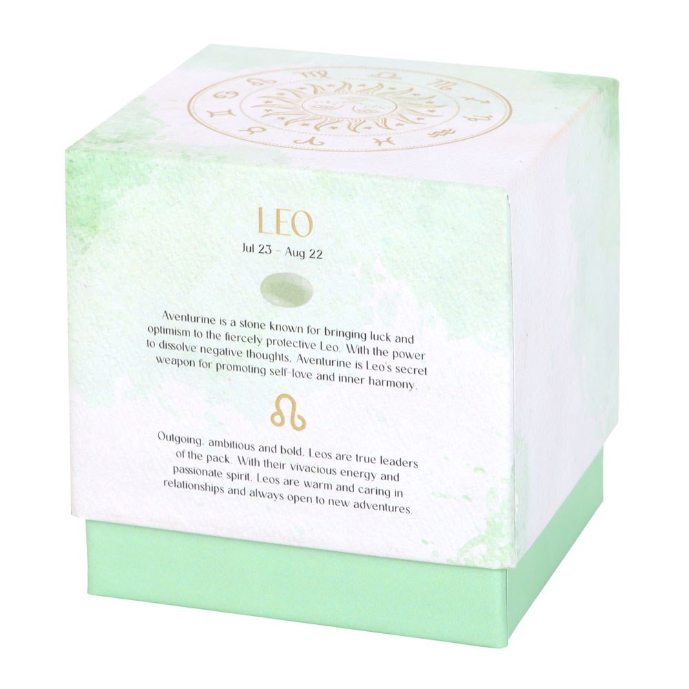 Leo Orange & Bergamot Gemstone Zodiac Candle3