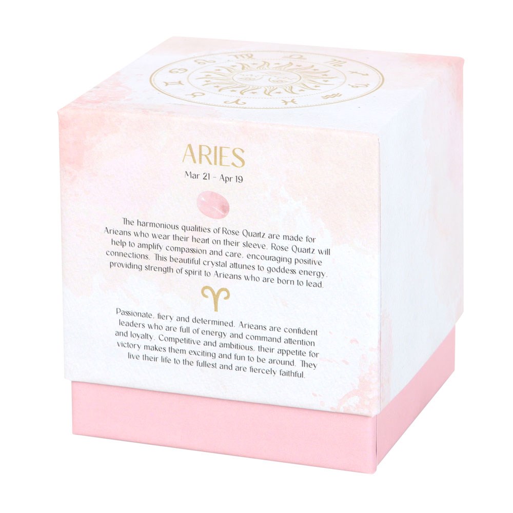 Aries Cedarwood Gemstone Zodiac Candle3