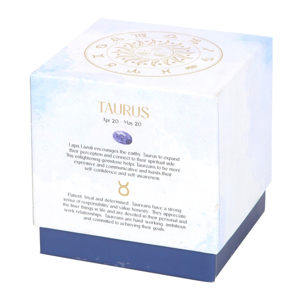 Taurus Amber & Vanilla Gemstone Zodiac Candle3