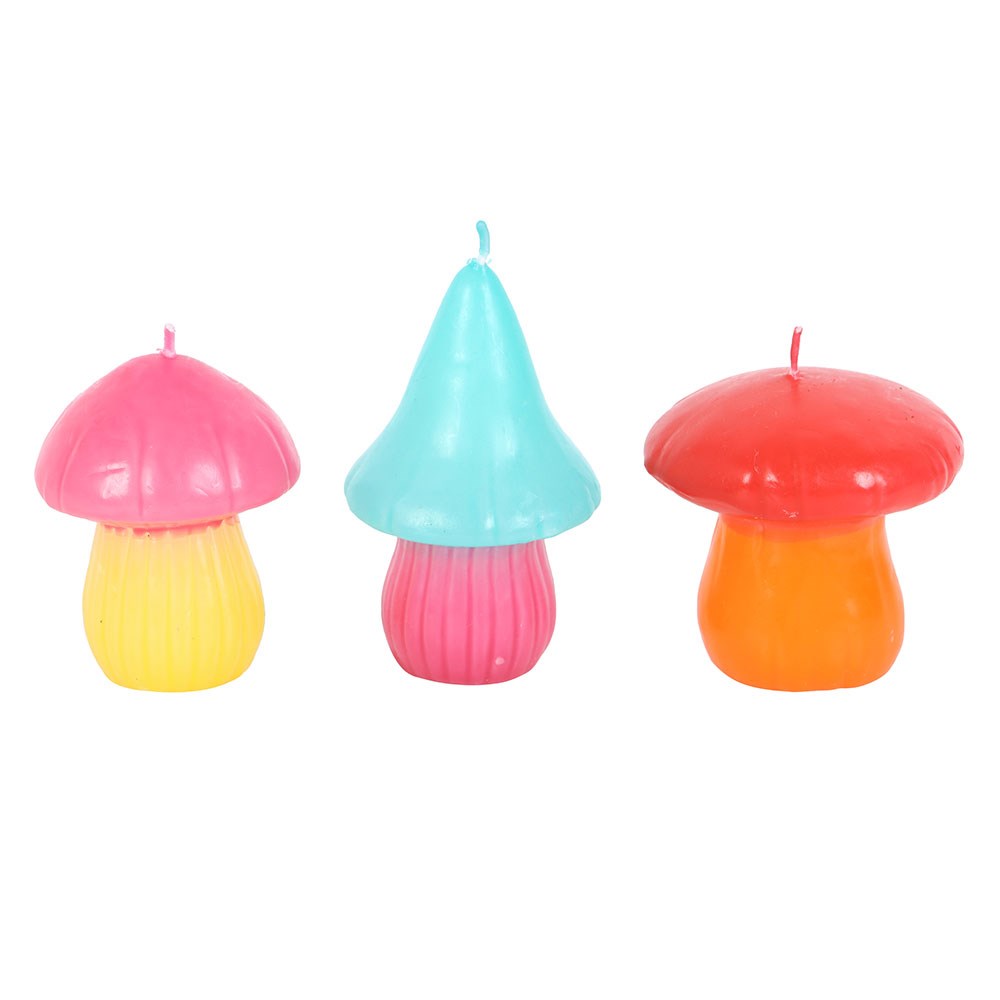 Set of 3 Mushroom Shaped Candles1