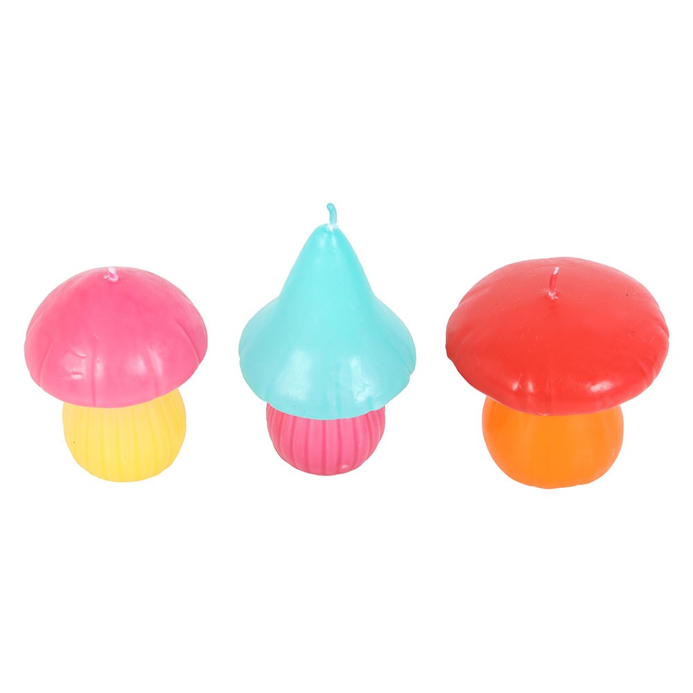 Set of 3 Mushroom Shaped Candles2