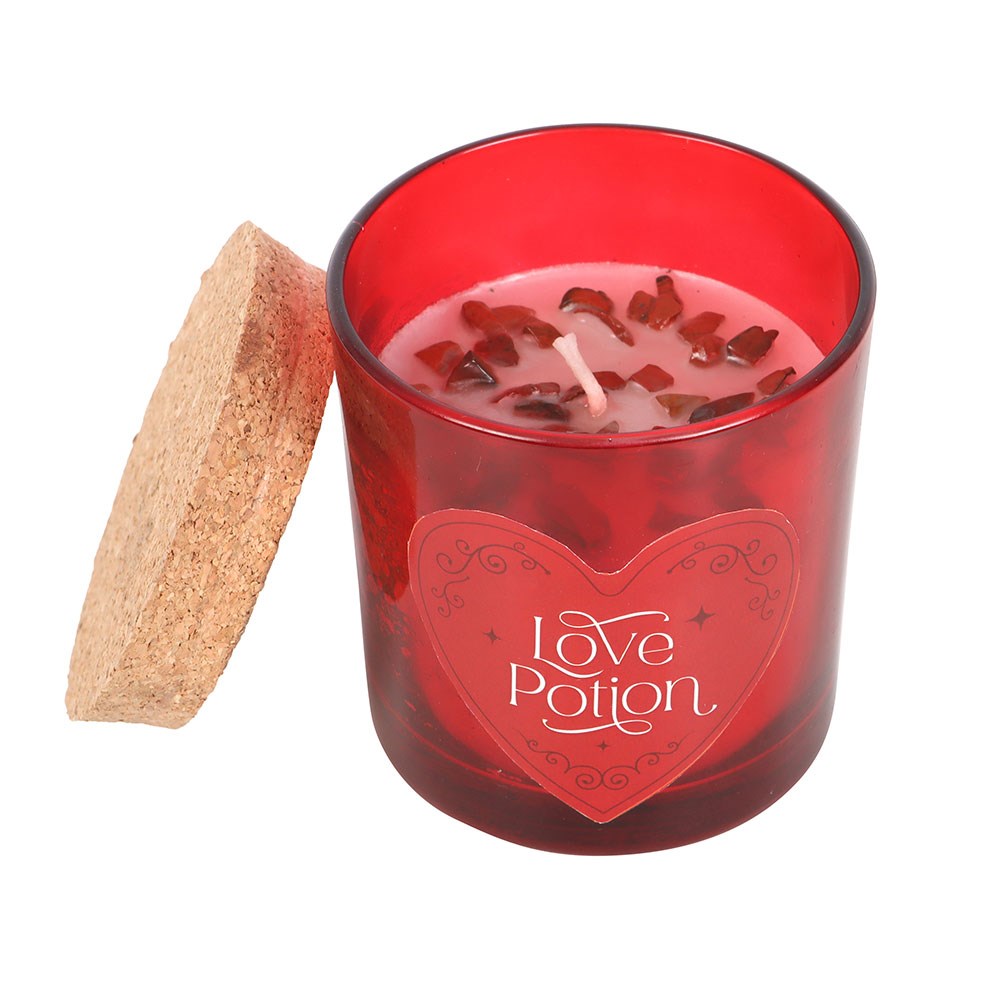 Love Potion Raspberry Crystal Chip Candle1