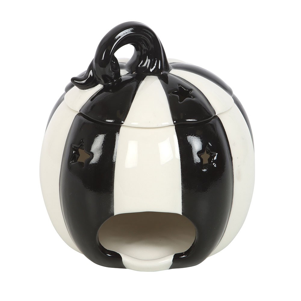 Black & White Striped Pumpkin Oil Burner3