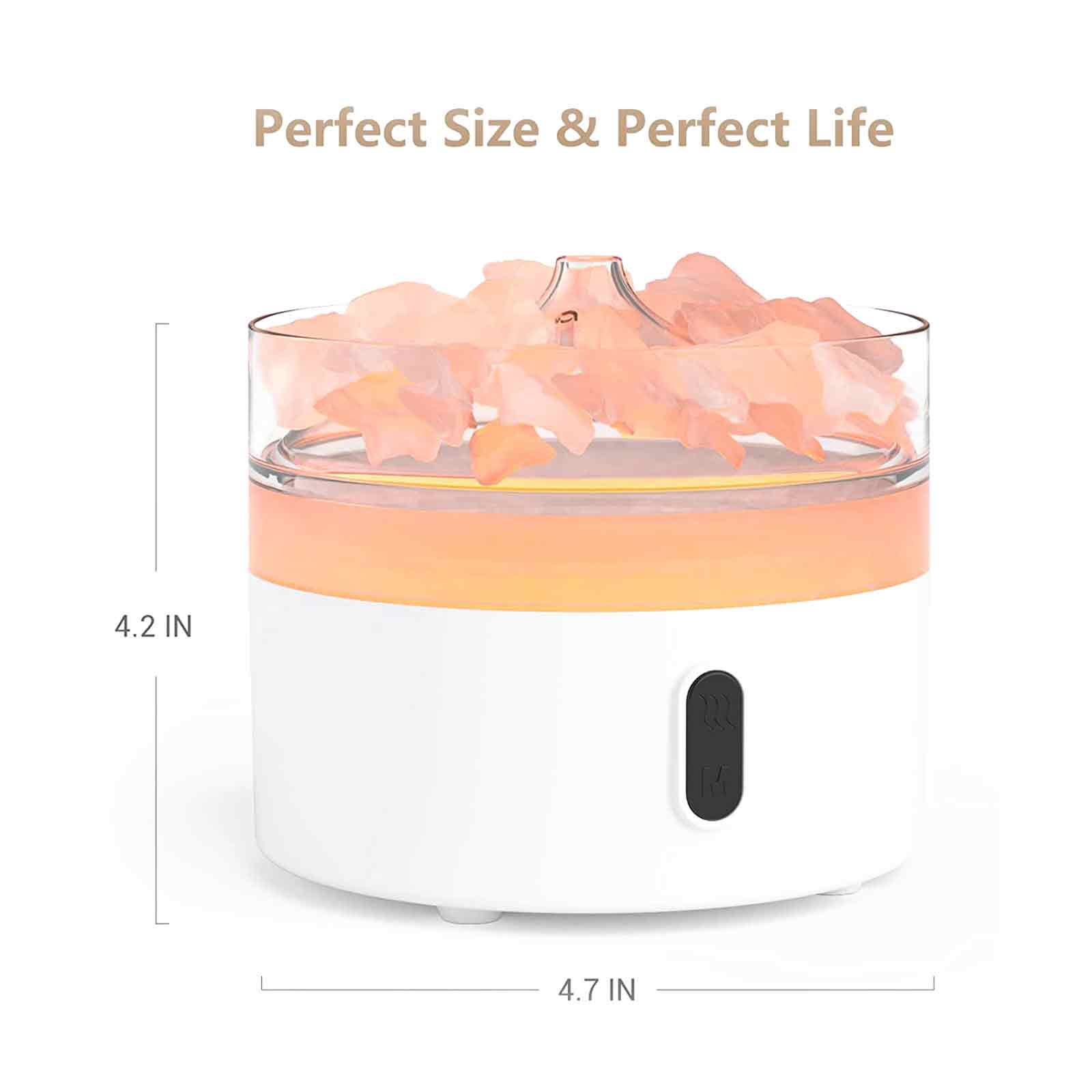 Himalayan Salt Aroma Diffuser - Night Light - USB-C - Flame Effect (Salt included)1