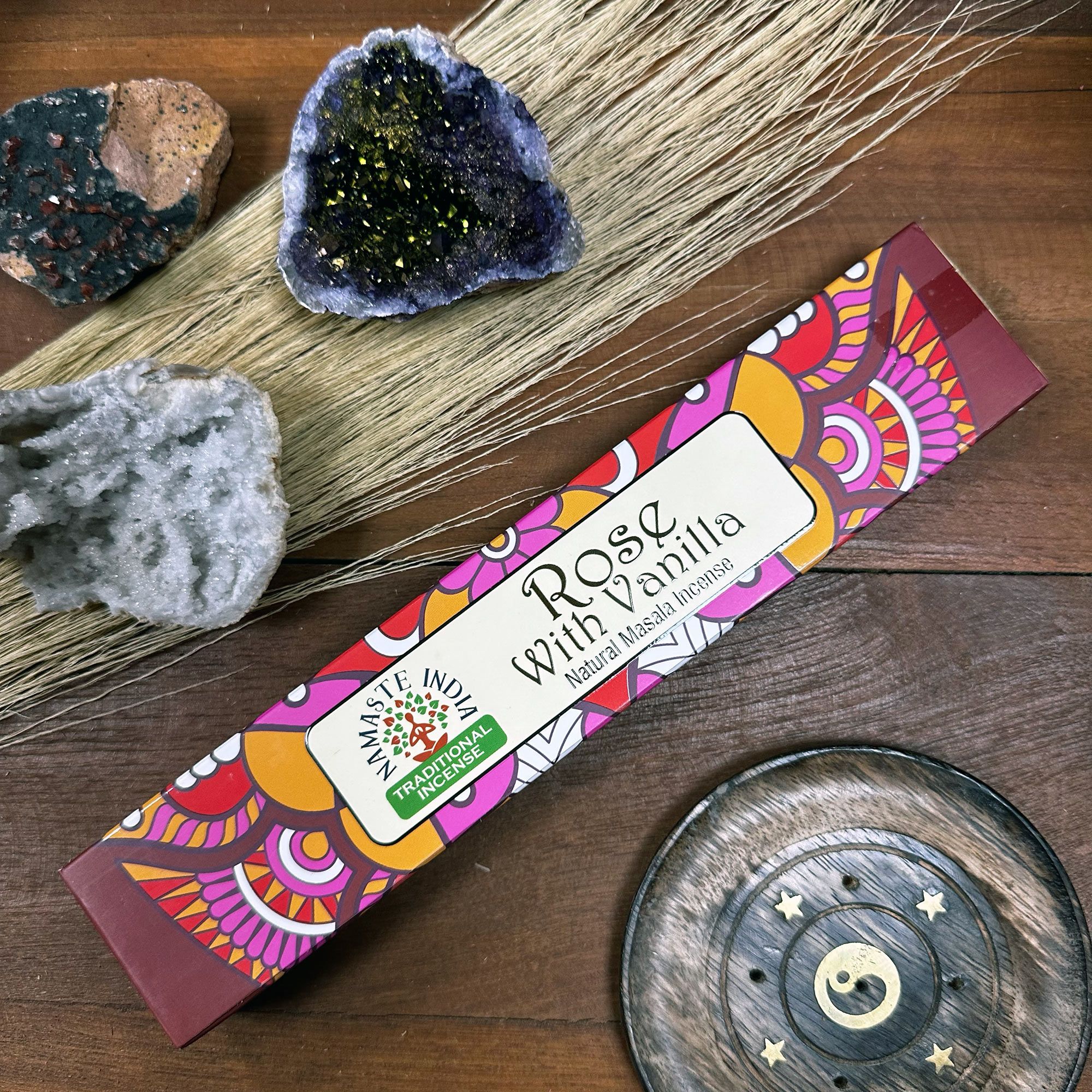 Namaste Mandala Masala Incense - Rose with Vanilla