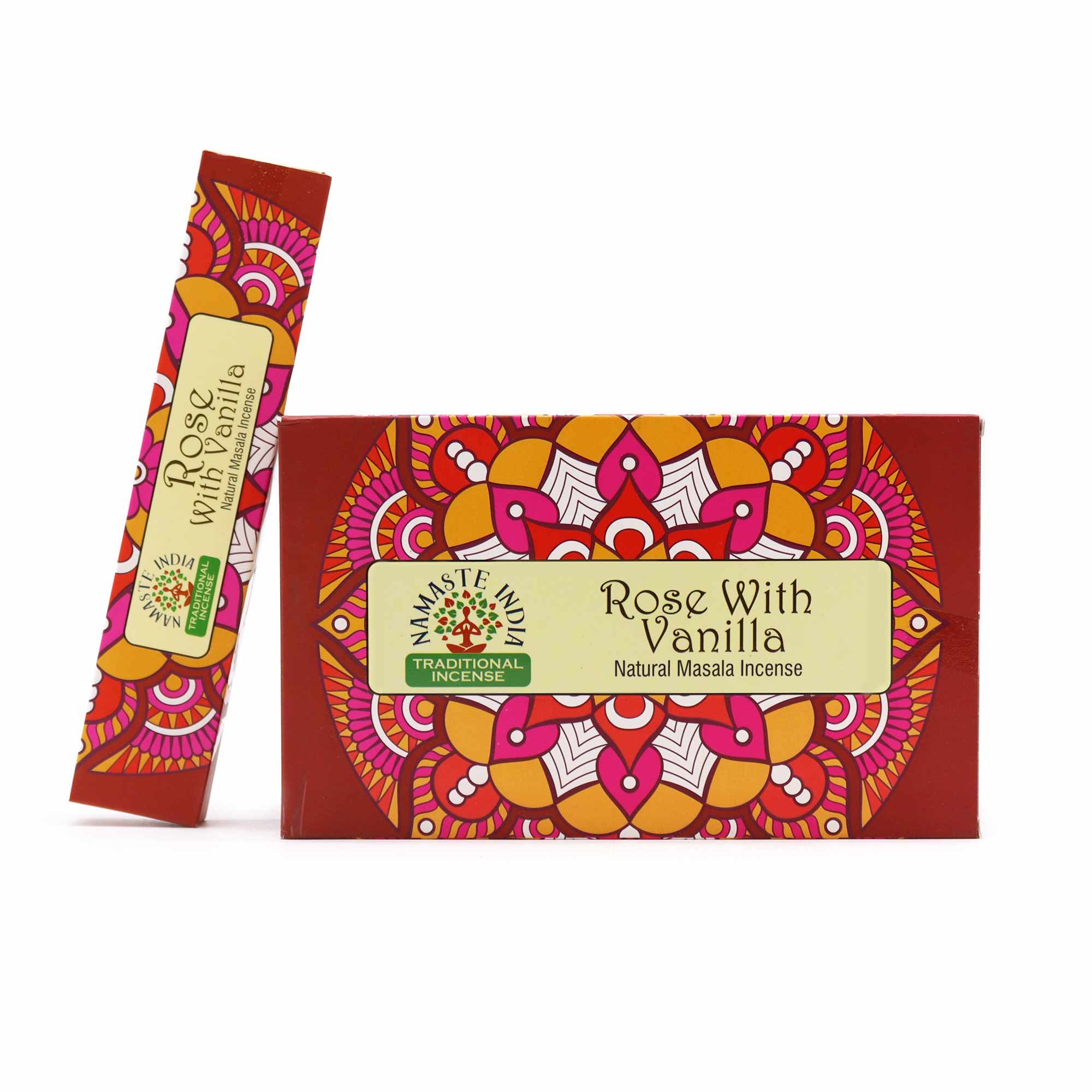 Namaste Mandala Masala Incense - Rose with Vanilla1