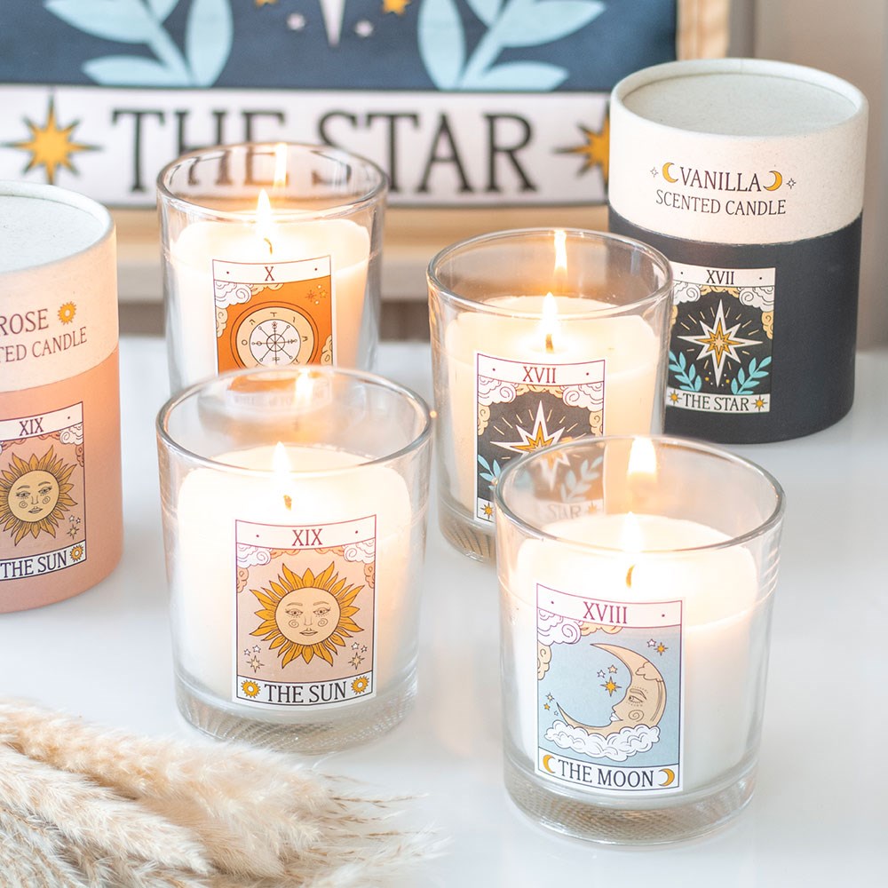The Sun Vintage Tarot Rose Candle4