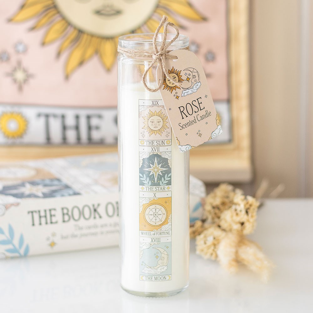 Vintage Tarot Rose Tube Candle3