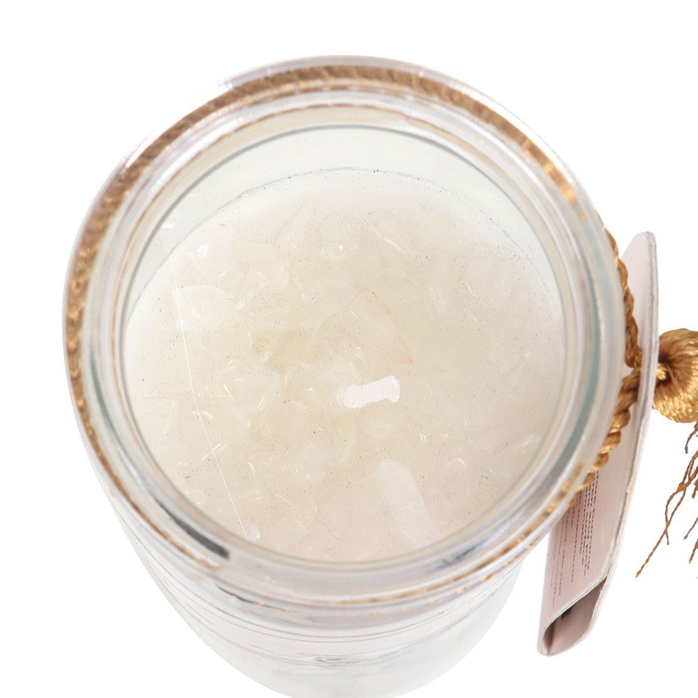Athena Goddess Tube Candle with Clear Quartz Crystals2