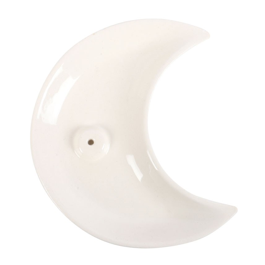White Crescent Moon Incense Stick Holder2