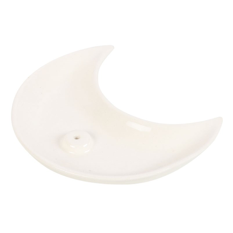White Crescent Moon Incense Stick Holder3