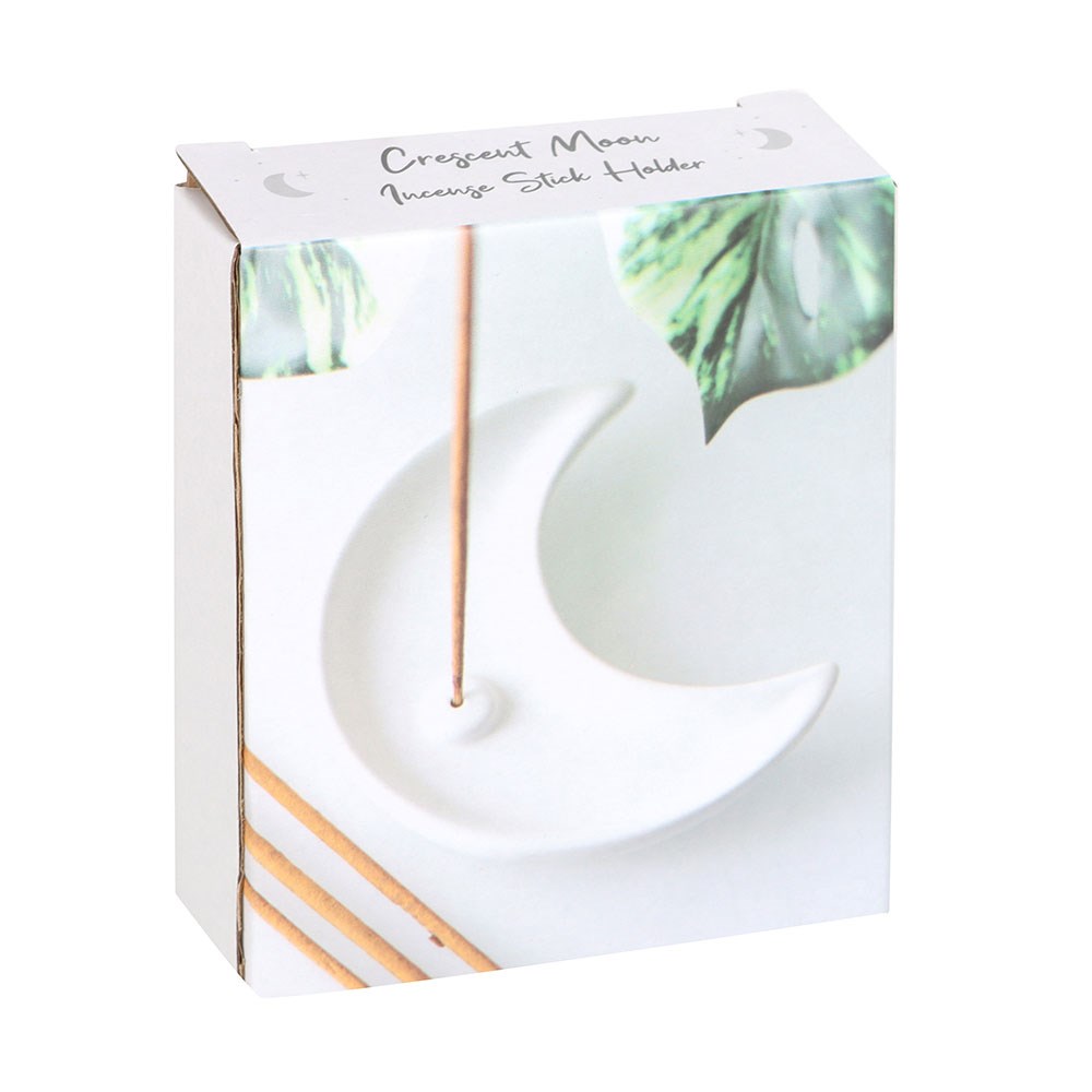 White Crescent Moon Incense Stick Holder4
