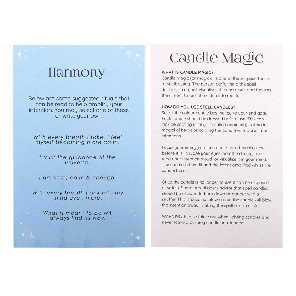 Pack of 12 Harmony Spell Candles2