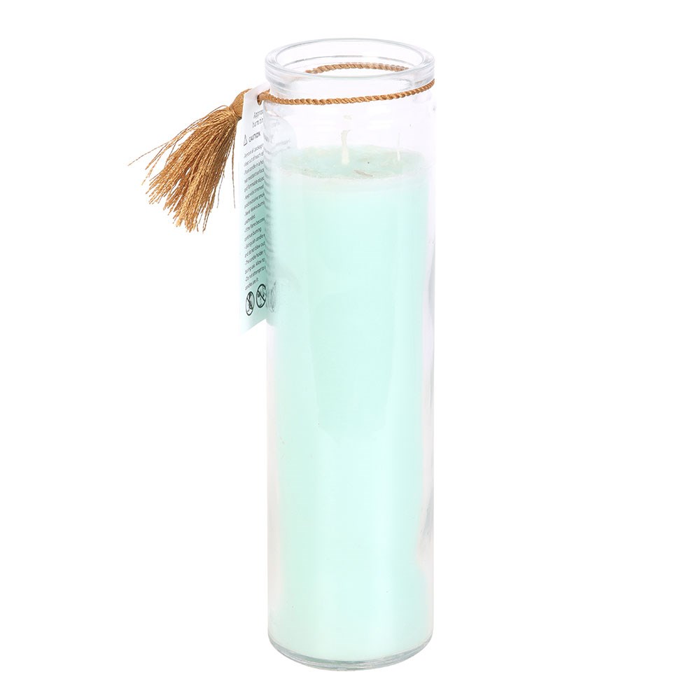 White Sage Tube Candle with Clear Quartz Crystals3