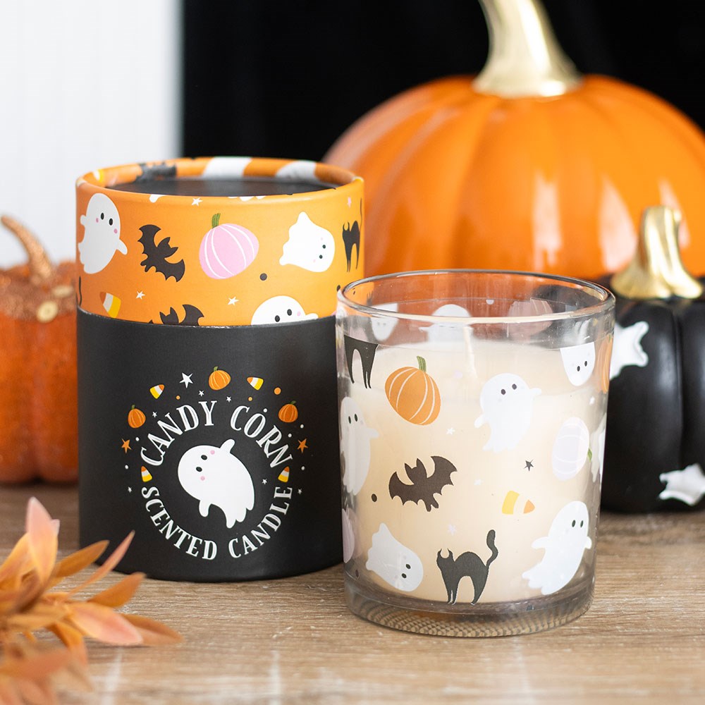 Sweet and Spooky Candy Corn Candle3