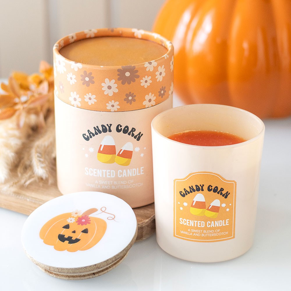 Candy Corn Vanilla & Butterscotch Candle3