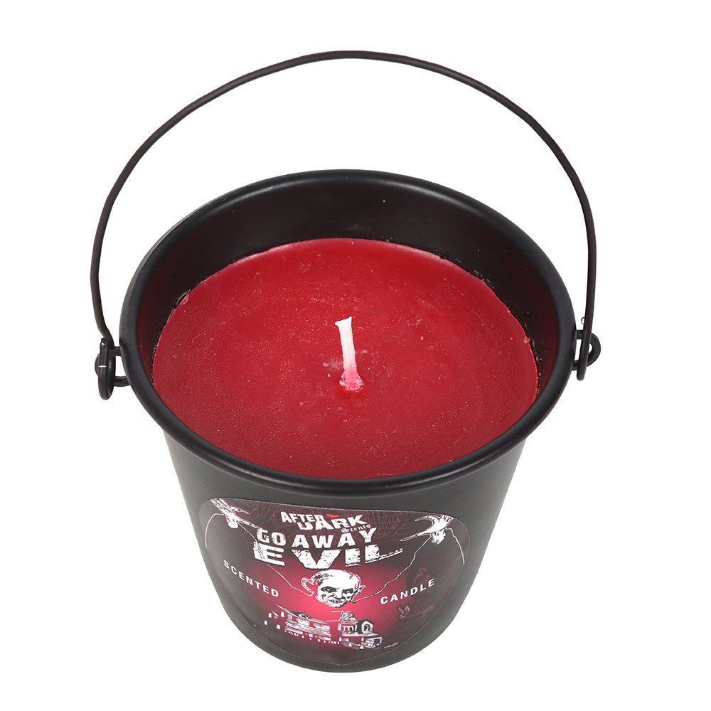 Go Away Evil Candle Bucket with Rose Scent1