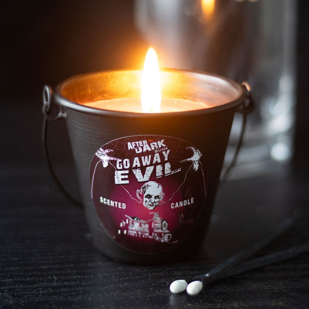 Go Away Evil Candle Bucket with Rose Scent3