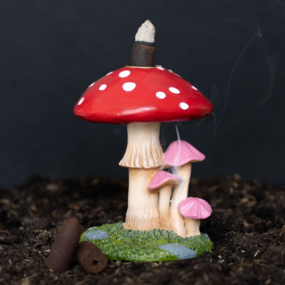 Whimsical Forest Mushroom Backflow Incense Burner4