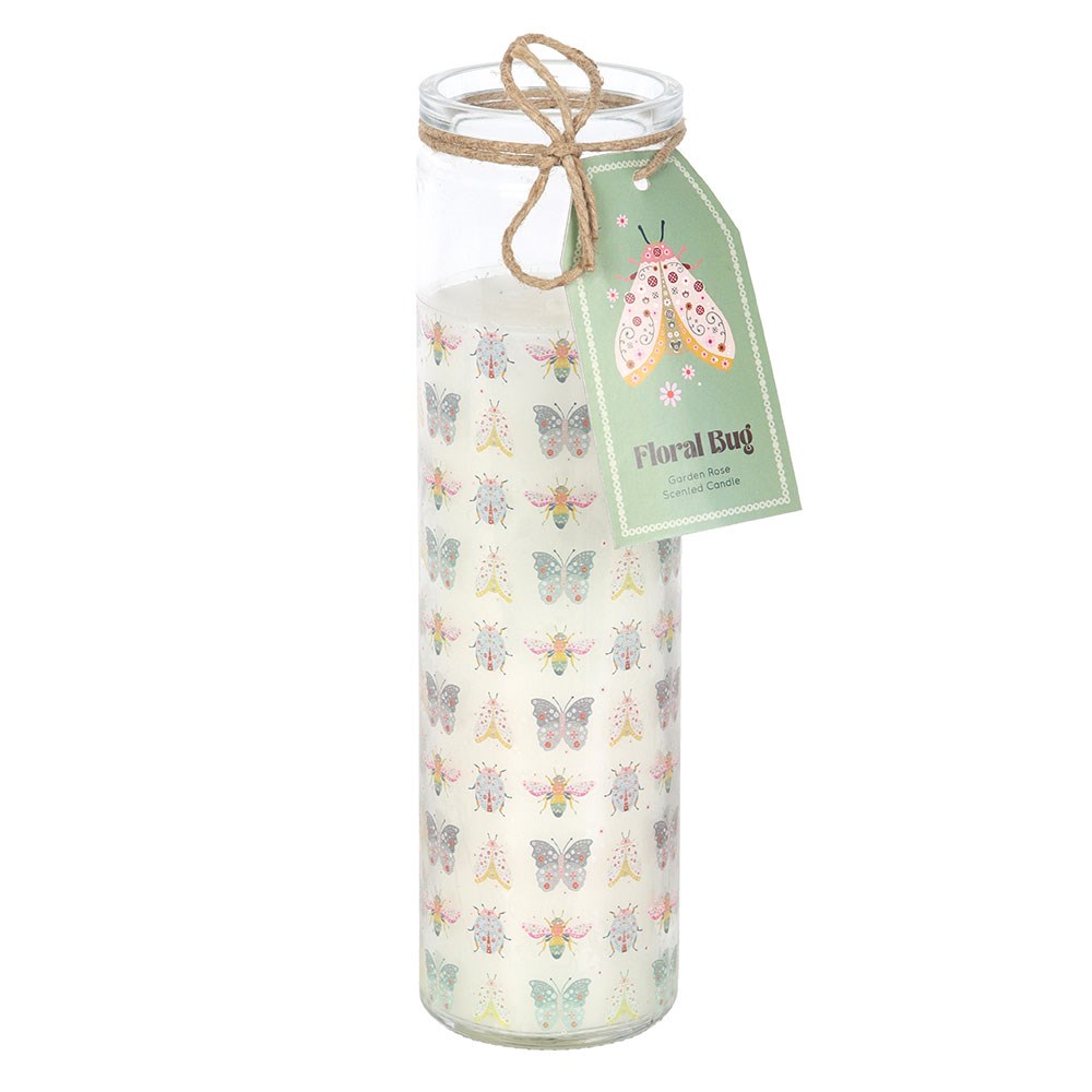 Floral Bug Garden Rose Scented Tube Candle