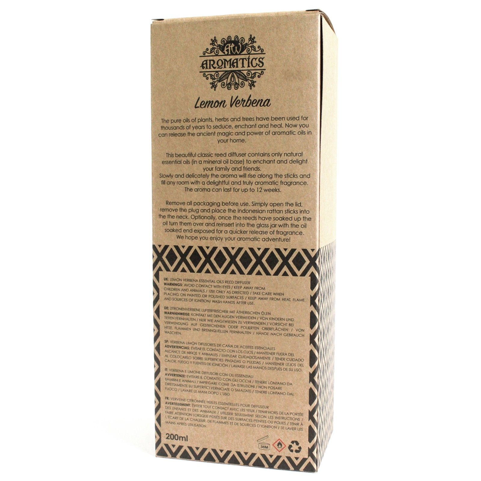 Lemon Verbena Essential Oil Reed Diffuser 200ml3