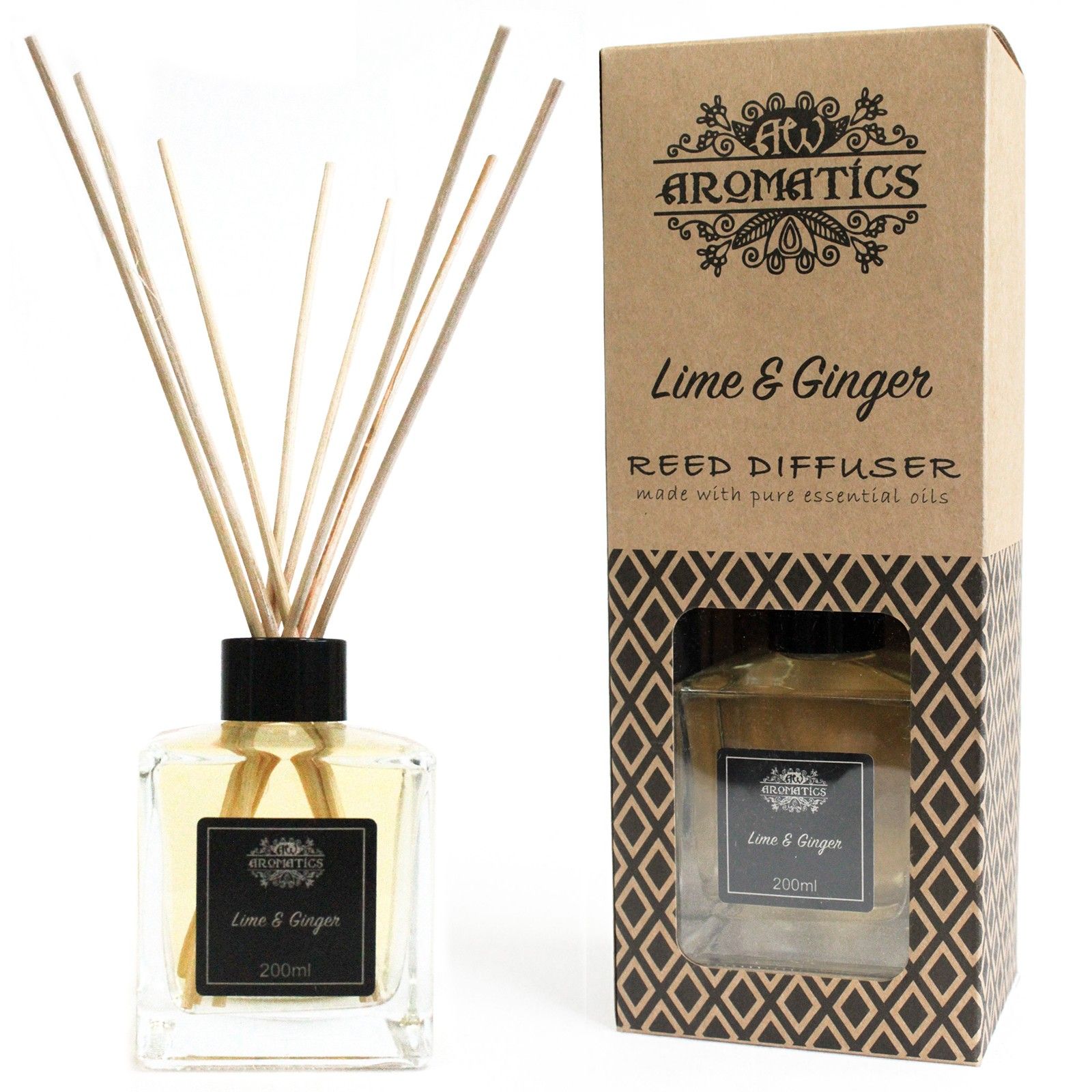 Lime & Ginger Essential Oil Reed Diffuser 200ml