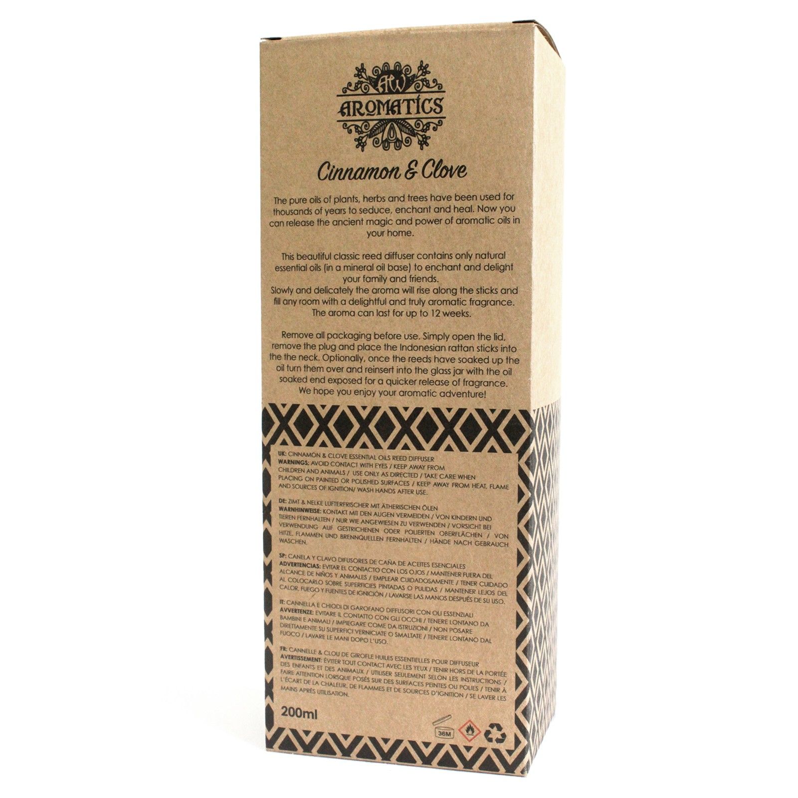 Cinnamon & Clove Essential Oil Reed Diffuser 200ml3