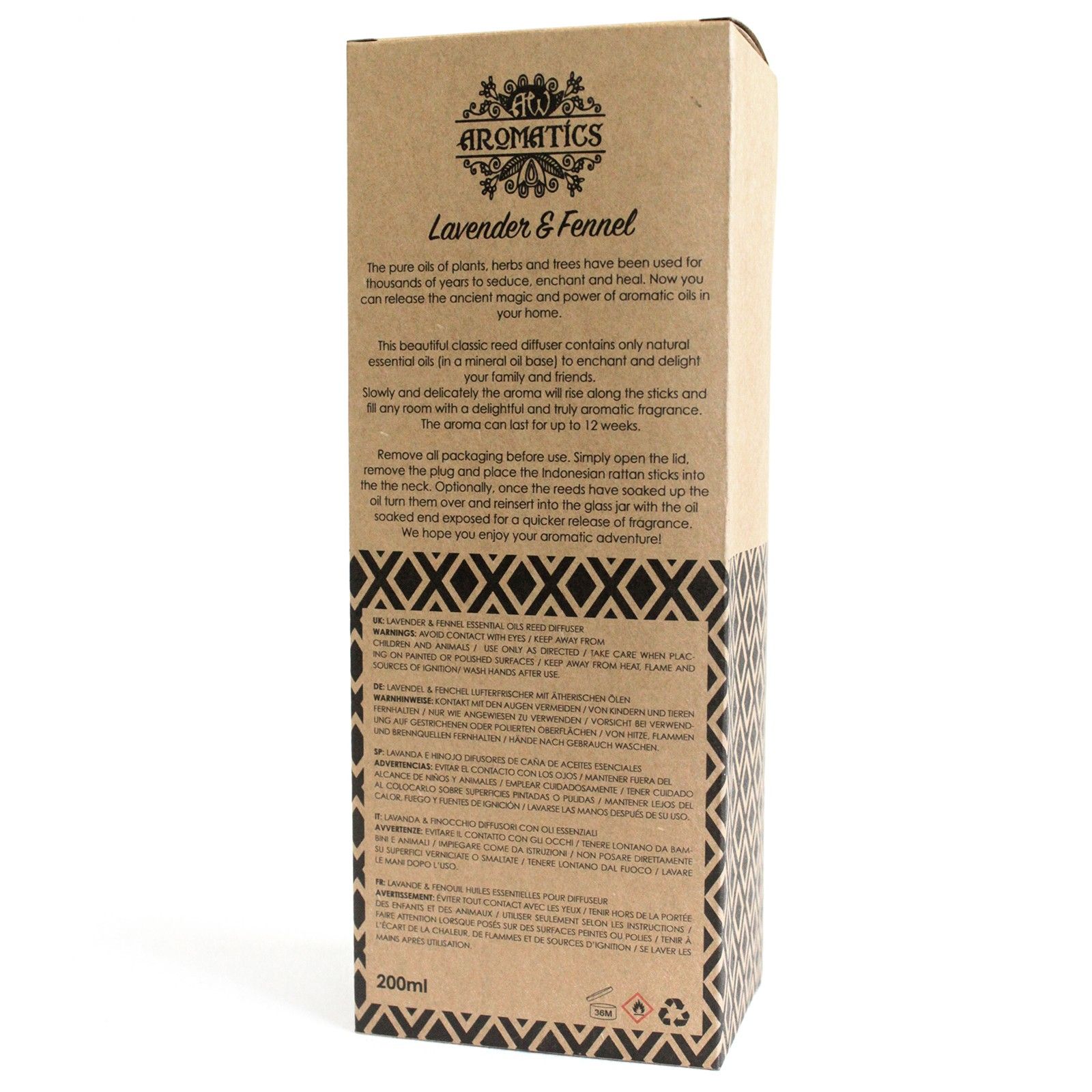 Lavender & Fennel Essential Oil Reed Diffuser 200ml4