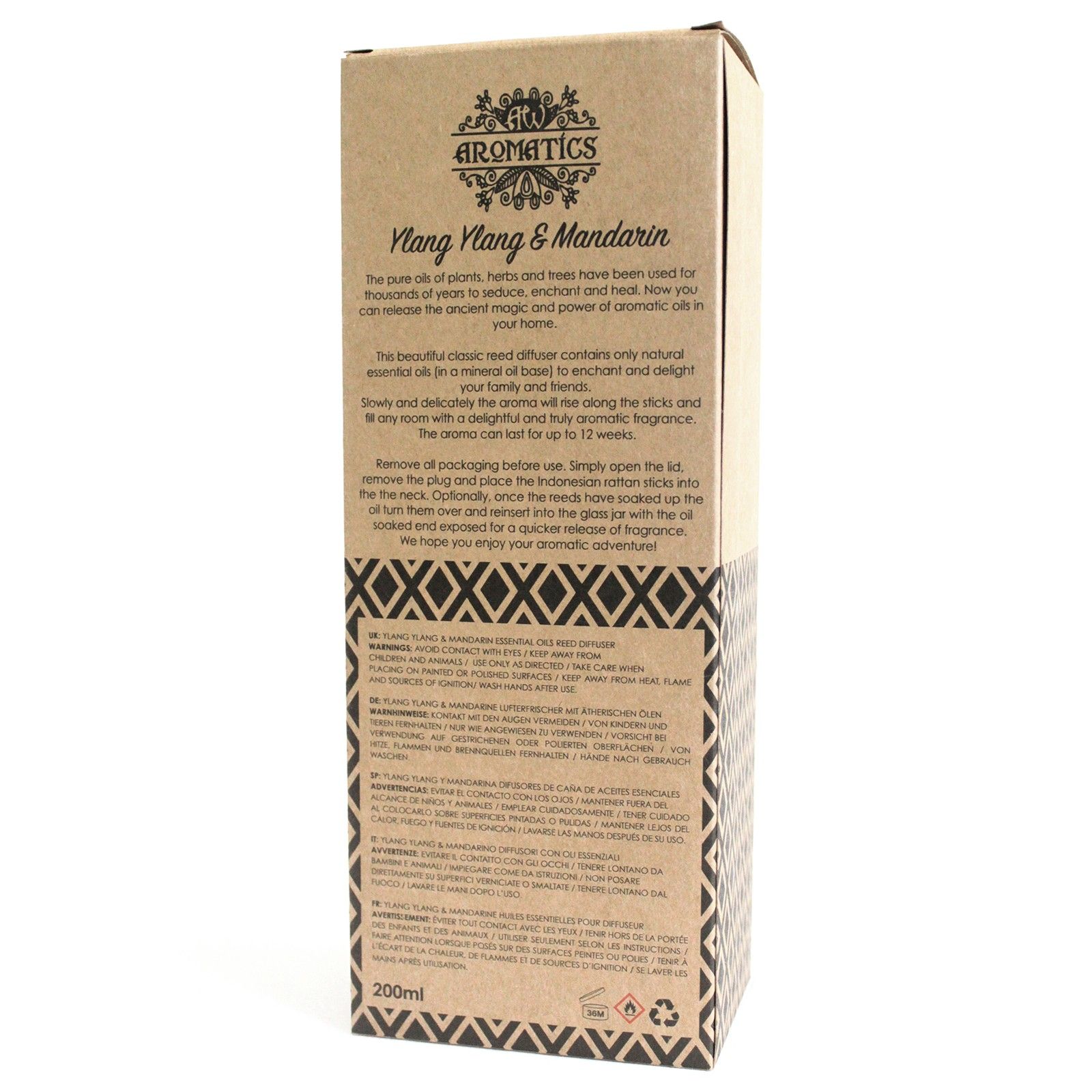 Ylang Ylang & Mandarin Essential Oil Reed Diffuser 200ml3