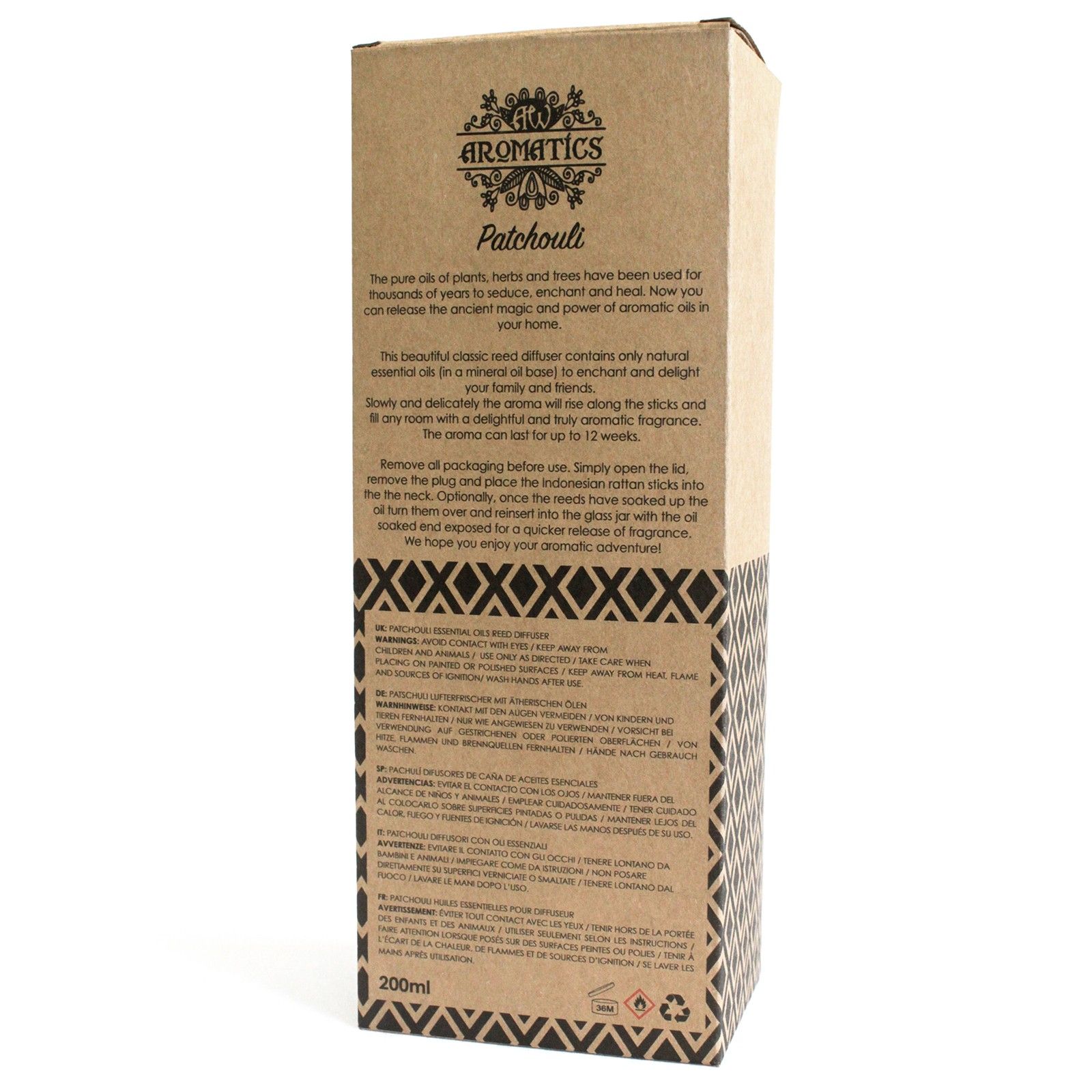 Patchouli Essential Oil Reed Diffuser 200ml3