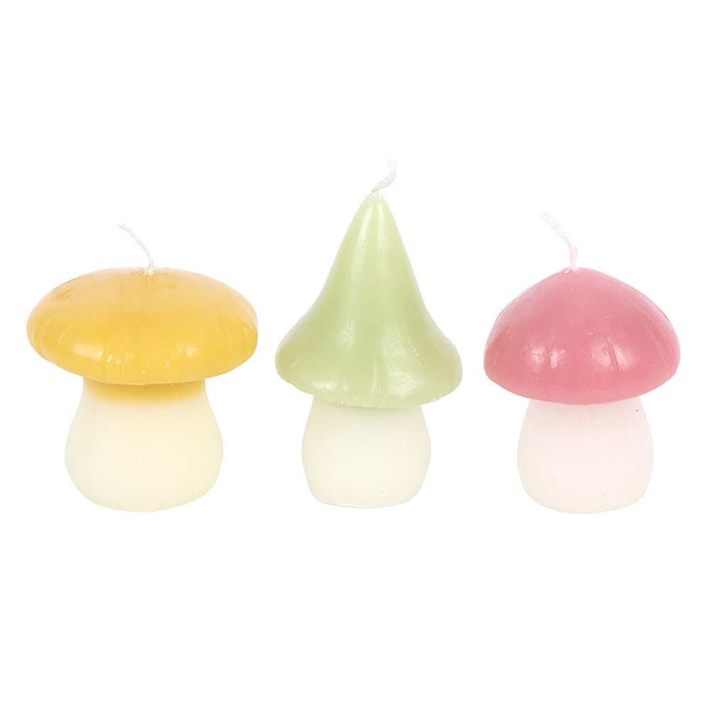 Pastel Mushroom Candle Trio2