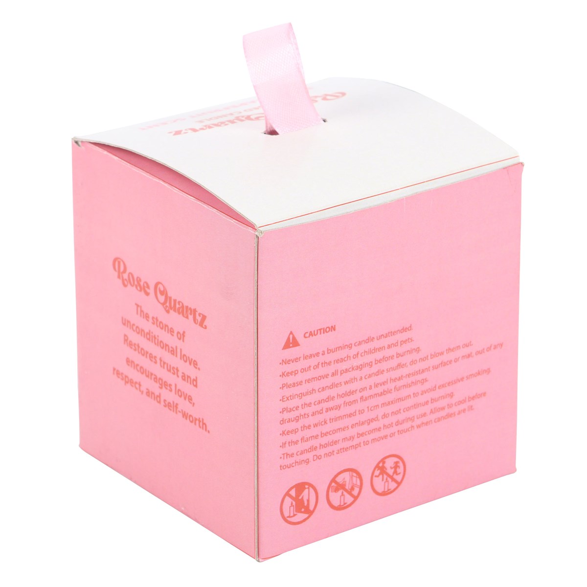 The Sun Tarot Card Candle with Rose Quartz & Pink Grapefruit4