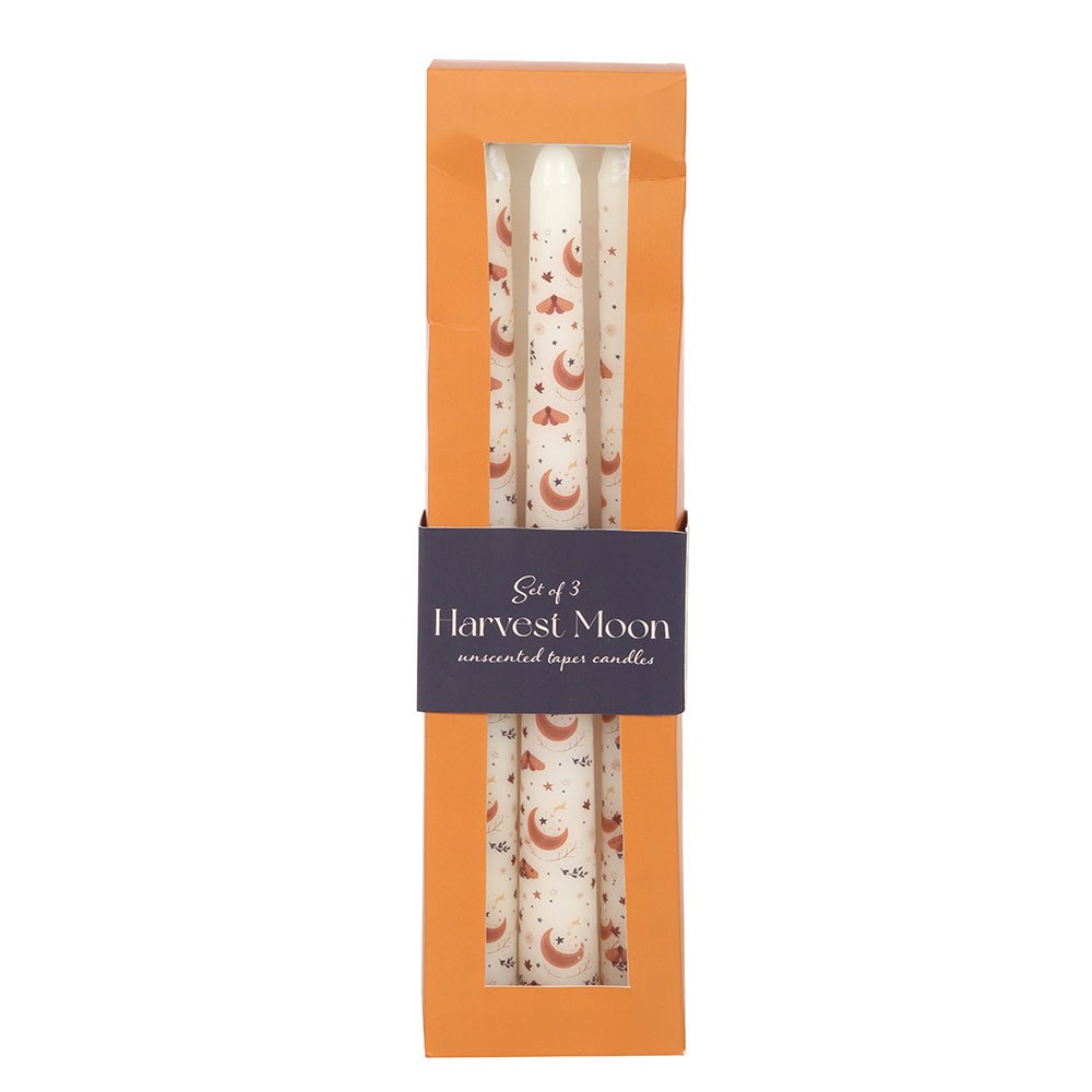 Set of 3 Harvest Moon Taper Candles1