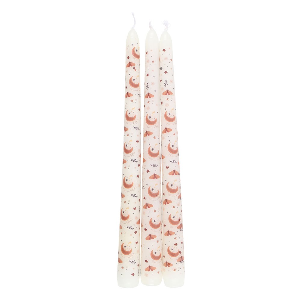 Set of 3 Harvest Moon Taper Candles3