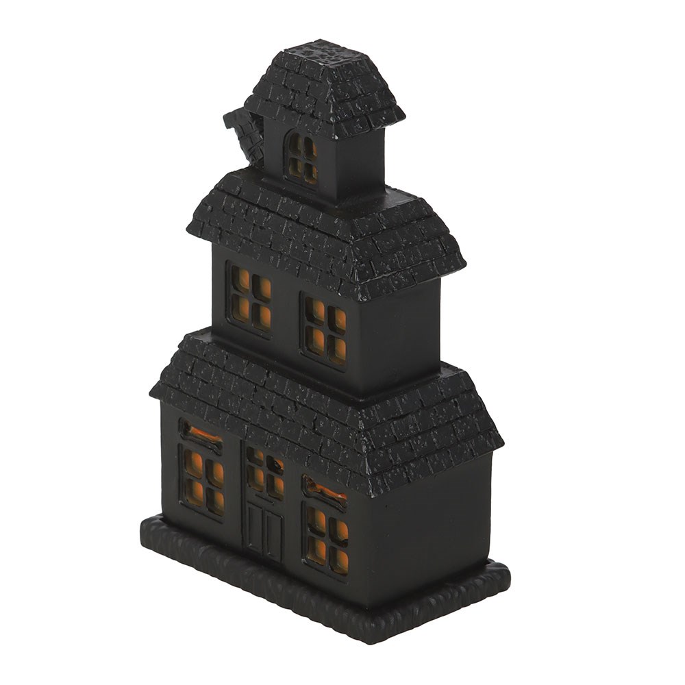 Black Haunted House Incense Cone Holder3
