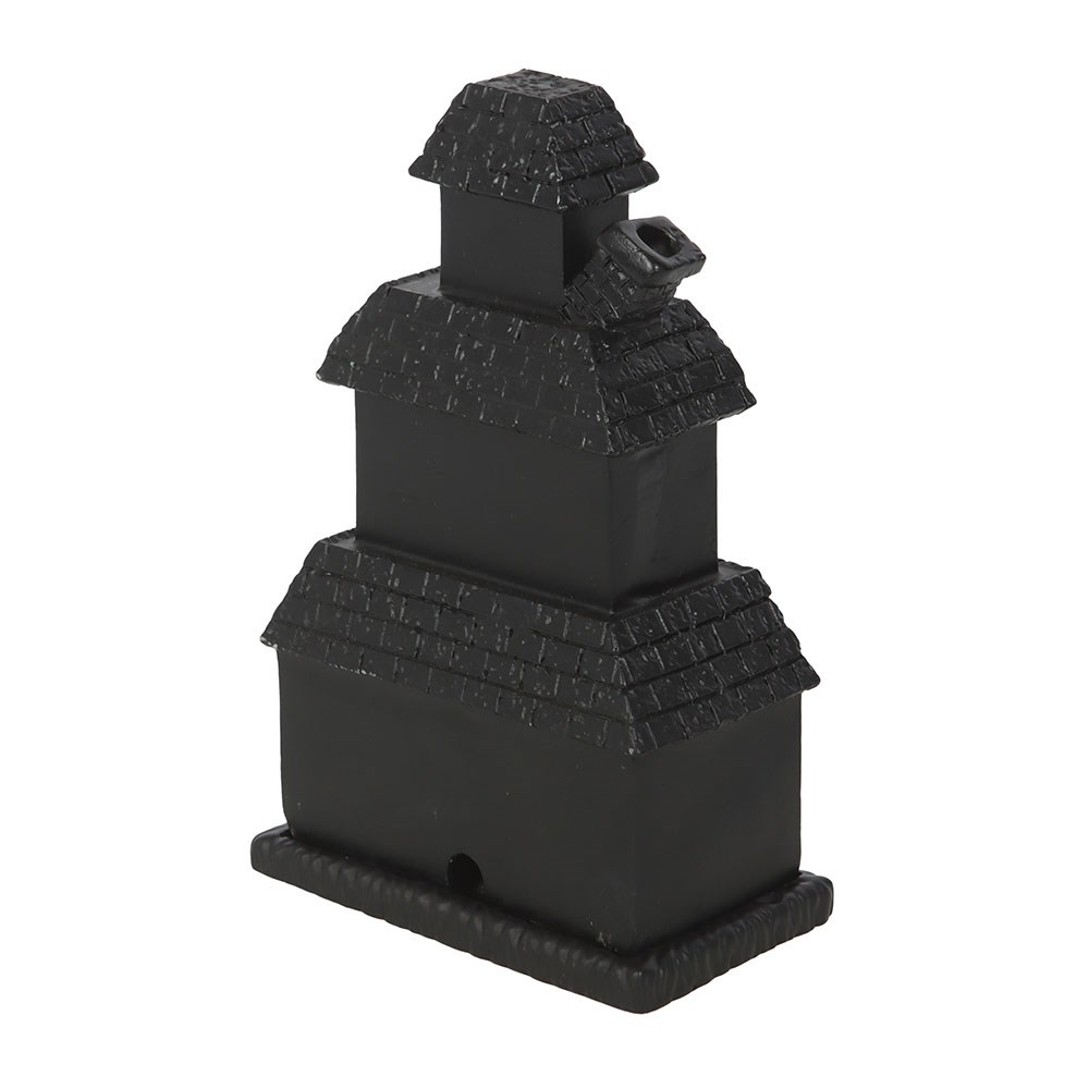 Black Haunted House Incense Cone Holder4
