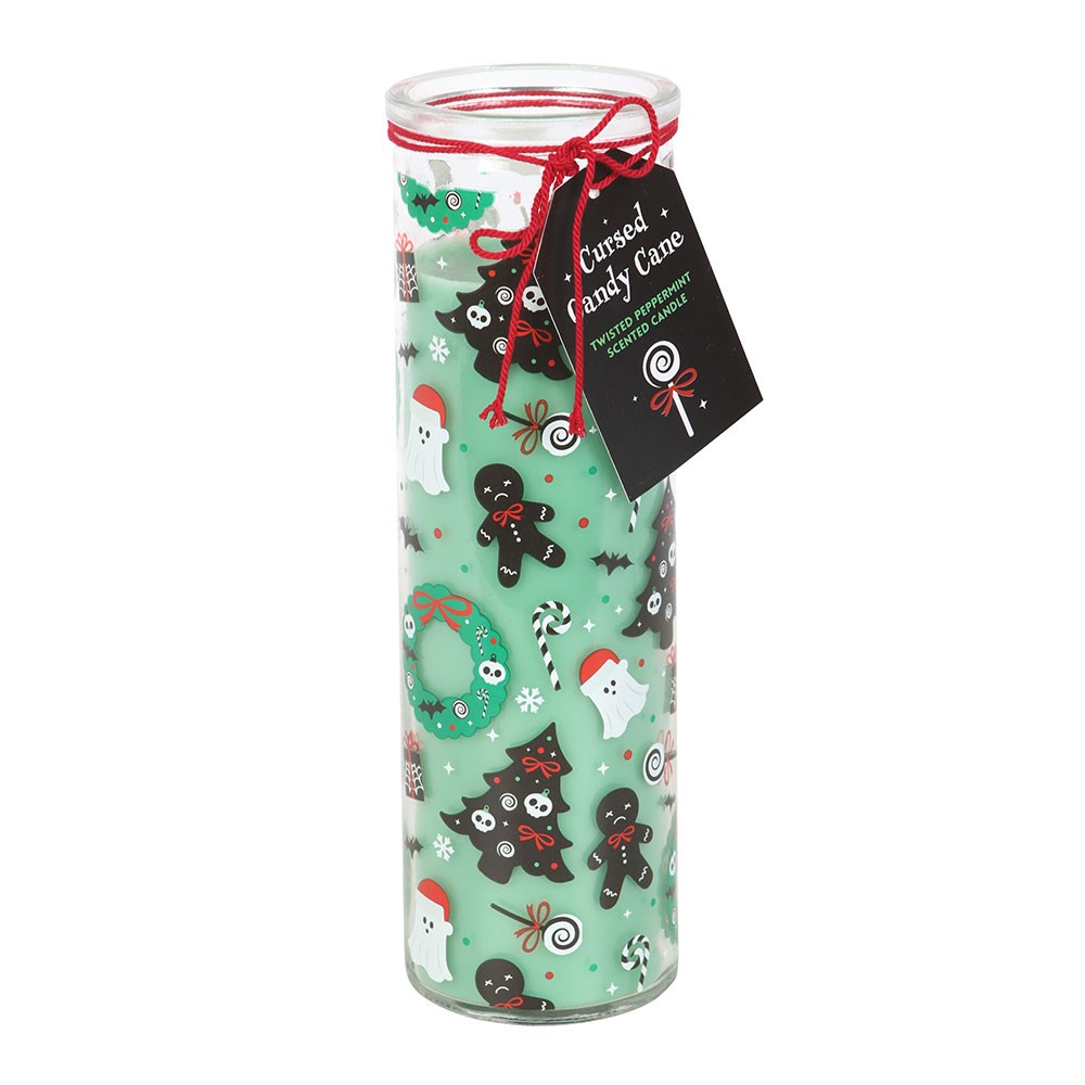 Merry Creepmas: Cursed Candy Cane Tube Candle