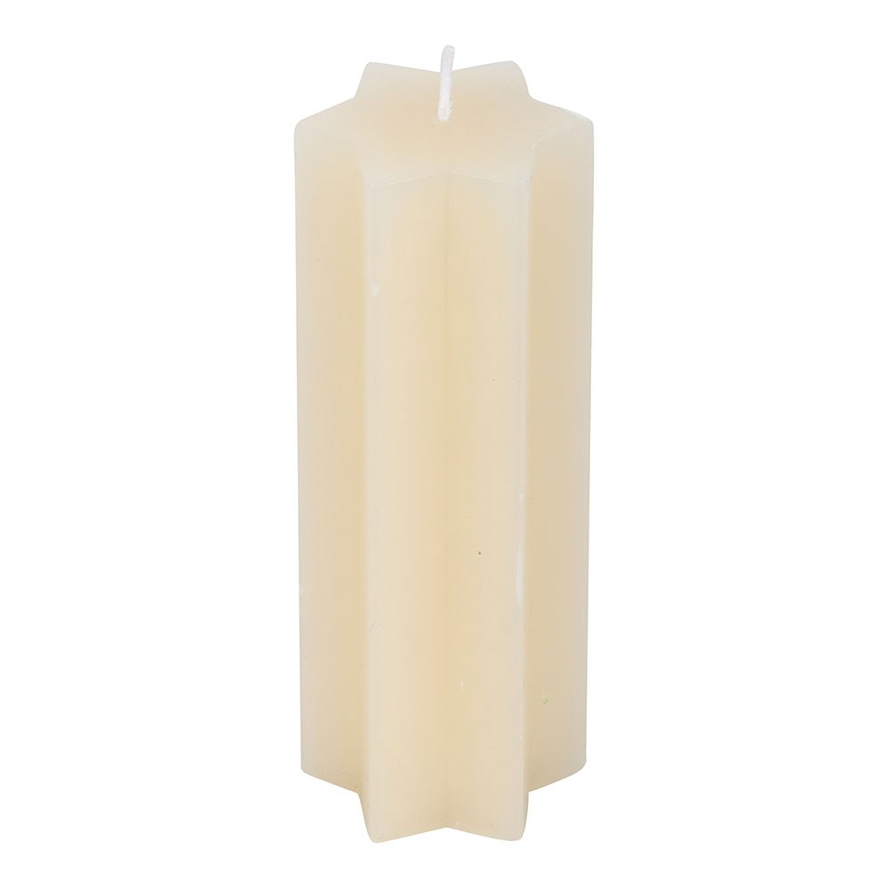 Starry Night Star-Shaped Taper Candle in Cream1