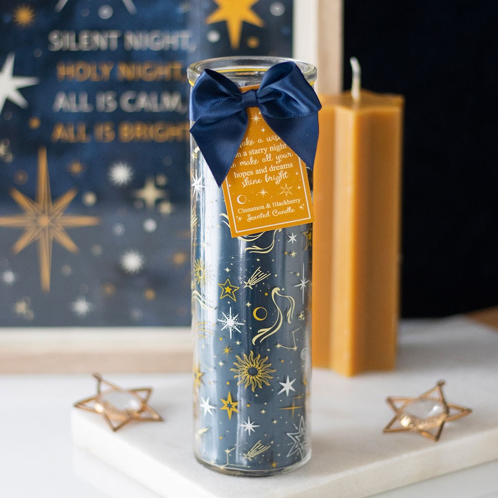 Starry Night Cinnamon & Blackberry Scented Tube Candle4
