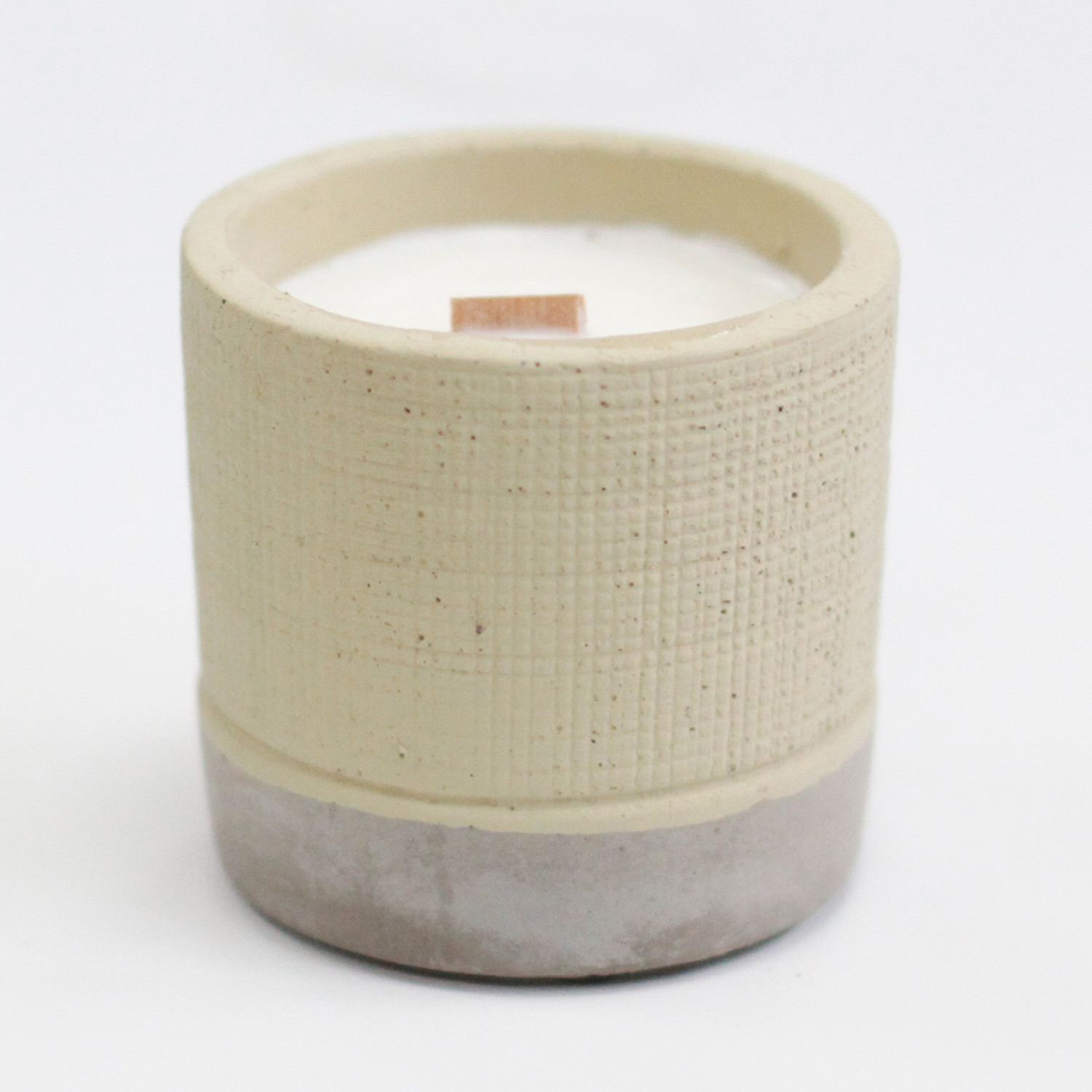 Coffee in the Club Concrete Candle Pot with Wooden Wick2