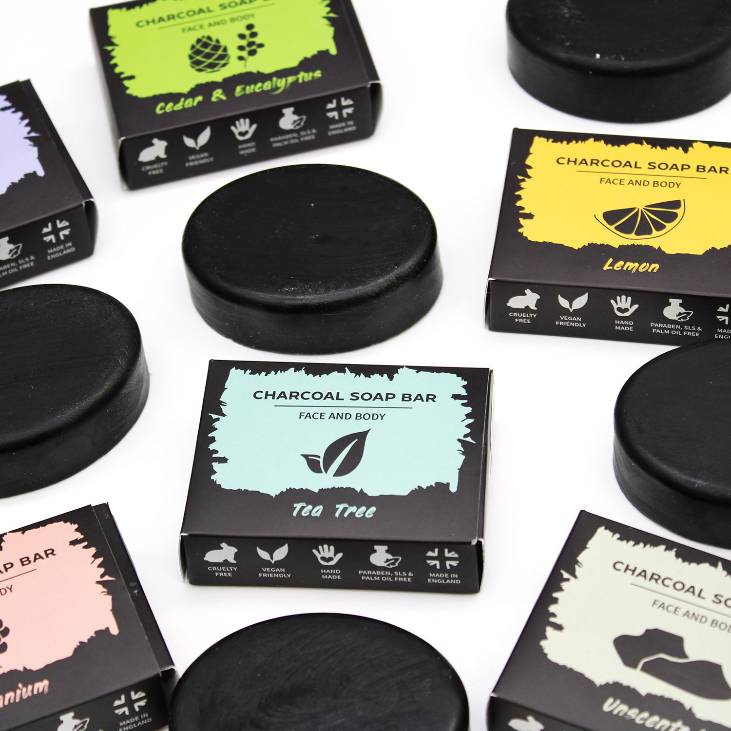 Unscented Activated Charcoal Soap - Natural Deep Cleansing Bar (85g)6